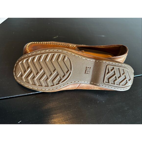 Frye Lewis Venetian Leather Loafers Tan Mens Sz 10.5 - Picture 6 of 8